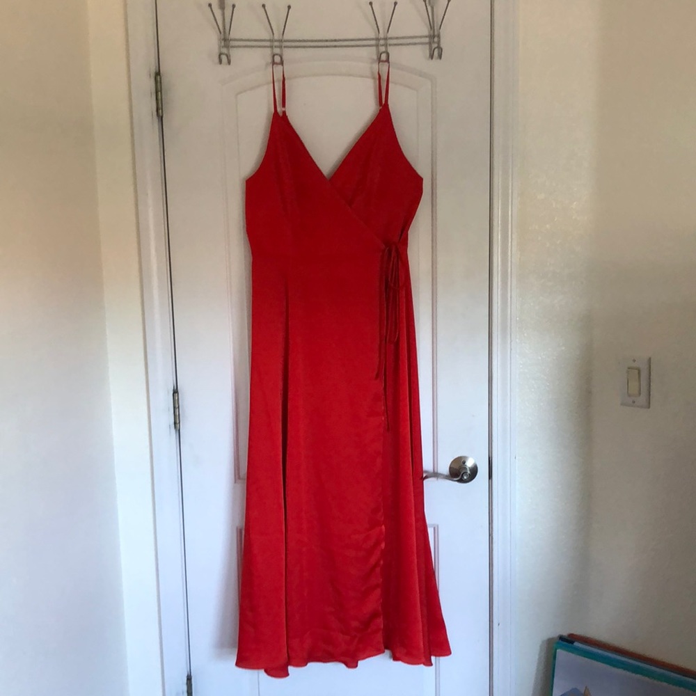 Red cocktail dress